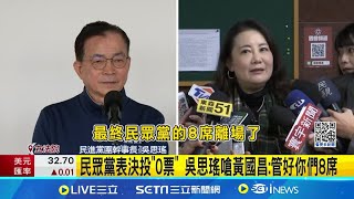 黃國昌爆財劃法表決"綠委僅47人到場" 輸藍委48票！吳思瑤再轟韓國瑜吃案 強調多次要求使用表決器投票 再嗆黃國昌：管好你們8席！轟民眾黨表決投0票｜三立新聞網 SETN.com