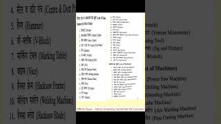 Fitter all tools #iti #fitter #viral #reels #tools #10th #gk