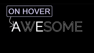 AWESOME TEXT STROKE HOVER EFFECT USING CSS