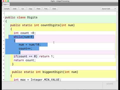 Digits Explained countDigits, biggestDigit