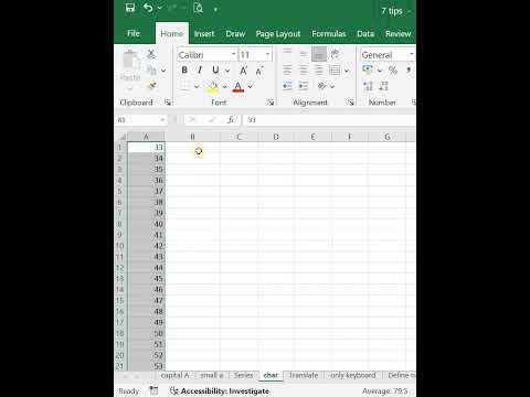 uses of char function in excel shorts #charfunction #usesofcomputer #excelshorts #msexcelinshorts