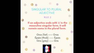 RULE 2-ADJECTIVE#ajfrancais #alikajain #learnfrenchavecmoi #french #français #adjective #rules #rule