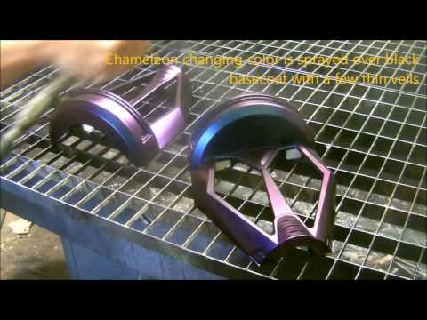 We painted our hoverboard with chameleon paint