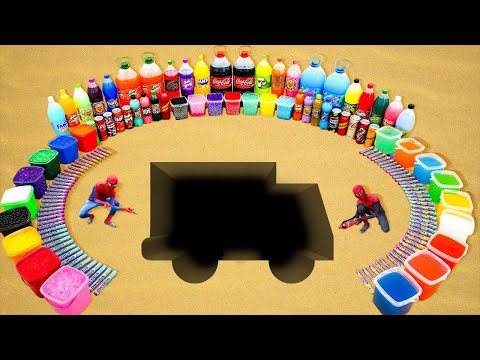 How to Make Box Truck with Orbeez, Balloons Soda, Fanta, Pepsi, 7up, Coca Cola vs Mentos