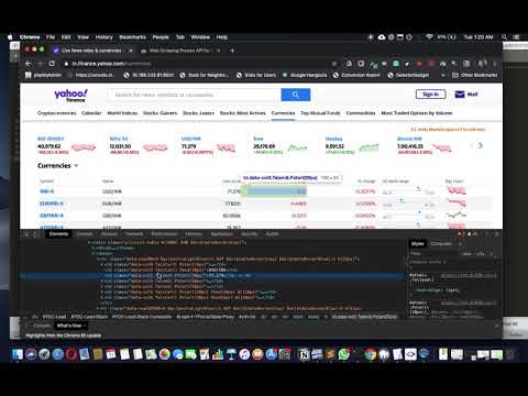 How To Do Web Scraping From Yahoo Finance Currency Data Using Beautiful Soup | Proxies API