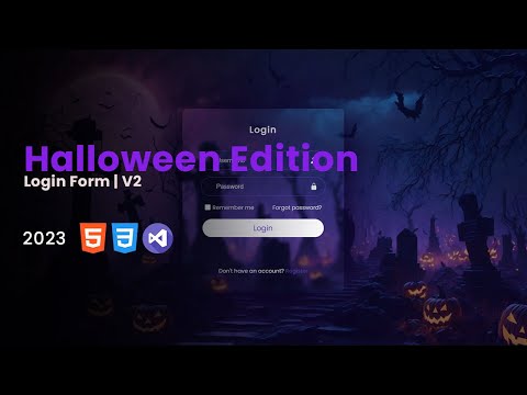 Build a Responsive Login Form with HTML & CSS | Halloween Edition | V2