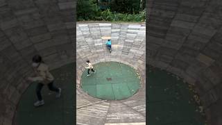 【木製アリジゴク】#公園#遊具#アスレチック #vlog #家族でおでかけ #挑戦
