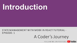 State Management with MobX in React - Episode 1 - Introduction