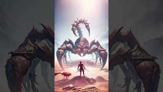 Fighting the Scorpion King 🦂 #desert #fight #battle #magic #heroes #ai #bossfight #dune