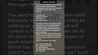 Power BI PL 300 Practice Question of the day