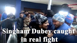 CWE |Singham Dubey coach caught in real fight with Monu wrestler.