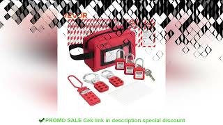VEVOR Electrical Lockout Tagout Kit 26 PCS Safety Loto Kit Includes Padlocks Hasps Tags for Industri