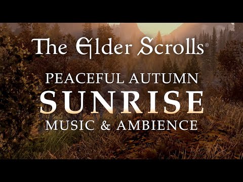 🍂 The Elder Scrolls Music & Ambience | Autumn in Skryim, Stunning Scenes in 4K