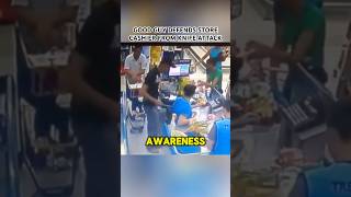 Self-Defense: Good Guy Defends Store Cashier From Knife Attacks #shorts