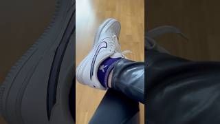 Nike Air Force 1 Girl socks on feet and Nylon Leggings