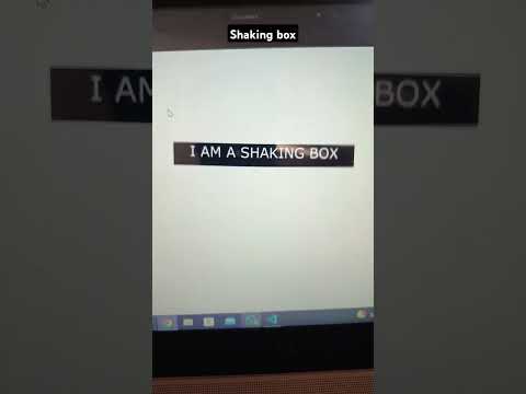 A shaking box using animation😎 #beginners #coder #coding #webdevelopment #programming #animation