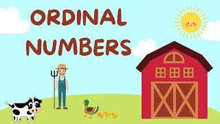 Ordinal Numbers from 1 to 10 - Farm Animals Illustrations