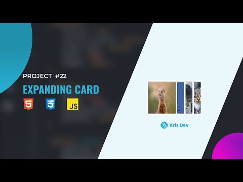 HTML, CSS, and JavaScript: How to Make an Expanding Card for Beginners