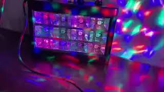 Kit Mini Strobo Led Colorido Ritmico Rgb + Lampada Led Festa