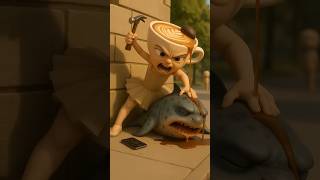 Tung Tung Sahur quebrou o celular da Bailarina Capuccina?! 😱 Tralalero Tralala foi acusado! #shorts