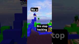 funniest hacker v hacker fight I’ve ever seen #shorts #minecraft #bedwars #hypixel