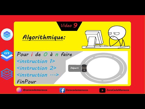 Algorithmique #12 : La boucle itérative (pour) [darija]