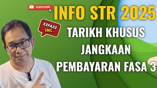 INFO STR! TARIKH JANGKAAN KHUSUS BAYARAN FASA 3 STR 2025 ANDA.
