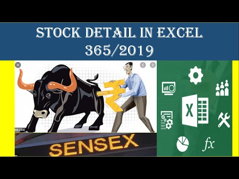 SHARE MARKET STOCK DETAIL IN MS EXCEL 365 ! AUTO UPDATION OF SHARE DATA