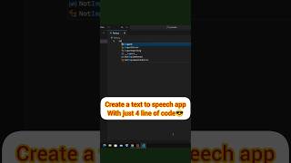 Create your own text to speech app with just 4 line of code😎😎 || TheLazyCoder #shorts #texttospeech