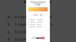 Double - Word Analogy 1 | Analogy | Civil Service Exam Reviewer  #civilserviceexam #cse2025 #cse