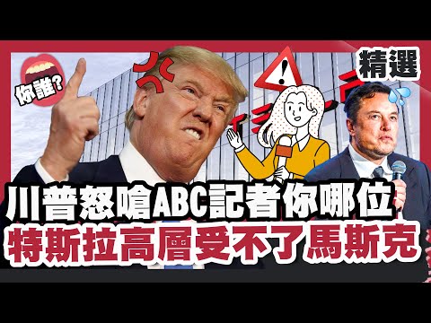 川普怒嗆ABC記者「你哪位」 CNN打臉「說謊超過100次」 董事會受不了馬斯克 ？特斯拉反駁換執行長【#大白話說新聞】#川普#特斯拉#馬斯克