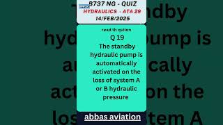 B737 ATA 29 QUIZ 19