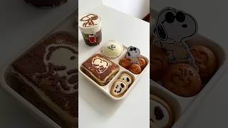 Make snoopy dessert box #asmr #food #snoopy #dessert #satisfying #lifestyle #coffee