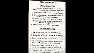 2020 past papers of Pharmacy Technician part 1 #pharmaceutical #viral #nts #pastpapers #bpharmacy