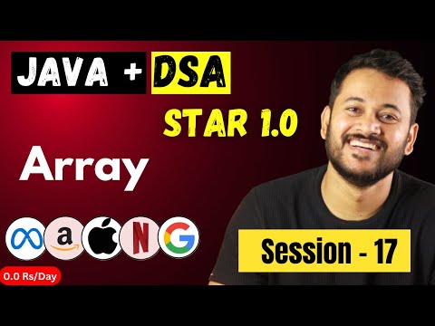 Mastering Java + DSA : Java +  | Array & Binary Search  | Session 17