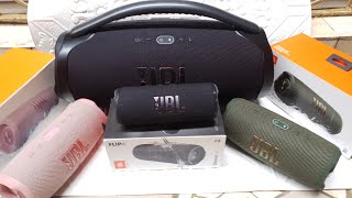 My JBL speakers collection, Boombox 3, Charge 5 and Flip 6