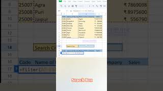 How to create a search box in an excel sheet #excelcells #exceltips #searchbox