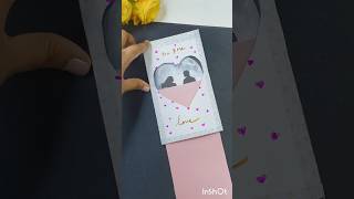 diy love slide card #shorts #ytshorts #slidecards #handmadecards #lovecards