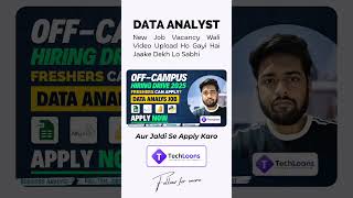 Data Analyst Jobs for Freshers | Hiring Freshers - Off Campus Drive 2025 | IT Job For Freshers #jobs