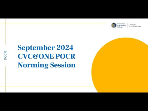 September 2024 POCR Norming Session