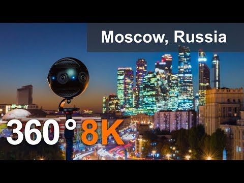 Moscow City Center, Russia. 360 Timelapse in 8K