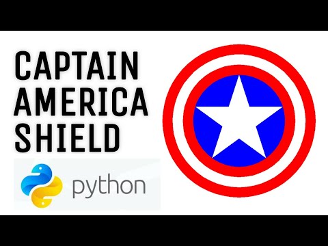 Draw Captain America Shield using Python Turtle Module || Techie Lagan