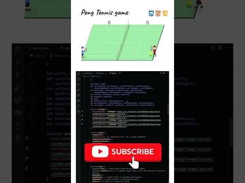Pong Tennis game HTML5 CSS3 javascript