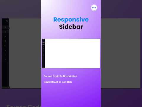 Responsive Sidebar with Source Code  #coding #reactfrontend #responsivesidebar #supercodingbits
