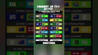 Champions Trophy 2025 Schedule#shorts #cricket
