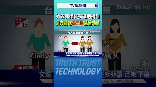 她去菲律賓獨旅遇搭訕 對方請吃「毒芒果」迷昏劫財｜TVBS新聞 @TVBSNEWS01