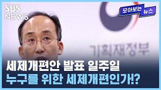 새 세제개편안, 누가 이득인지 따져봤습니다!!! / SBS / 모아보는 뉴스