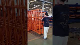 Vertical sheet metal rack#sheetmetal# #sheetmetalshelving#machine#sheetstorage