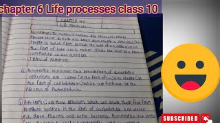chapter 6 Life processes class 10 Notes video