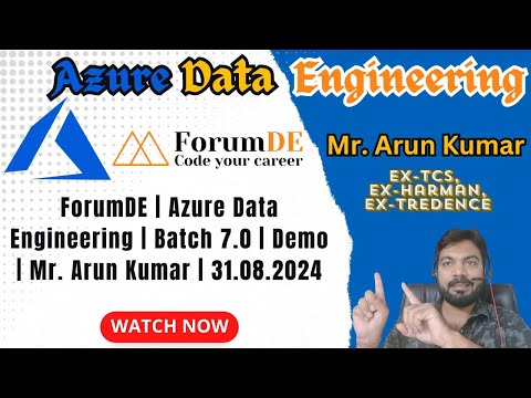 Azure Data Engineering | Demo | Mr. Arun Kumar #azure #azuredataengineer #azuretutorials #career